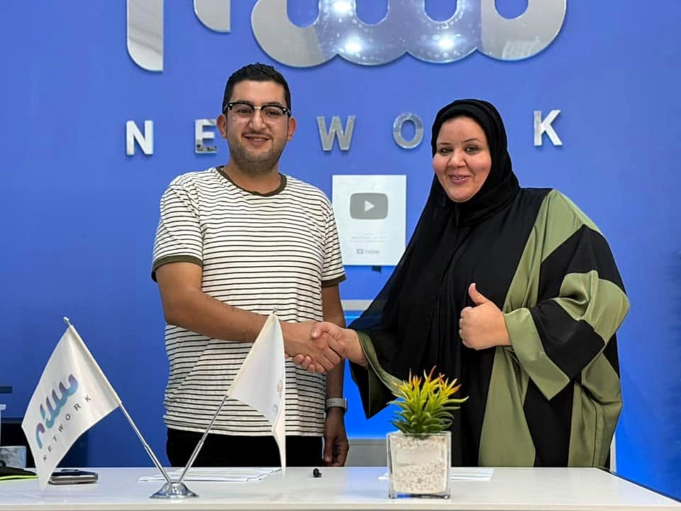 صفوان أبوسهمين خلال حضور إعلامي